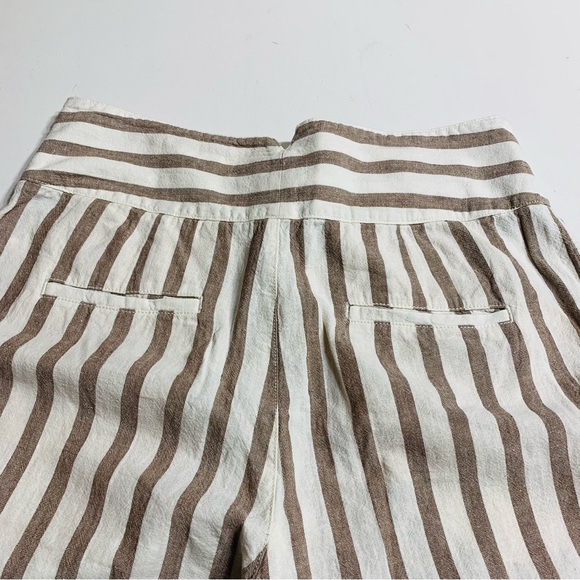 Antropology linen blend high waist striped pants - Picture 6 of 11
